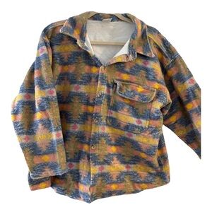 Vintage Guess Southwestern Print Fleece Shacket – Size L